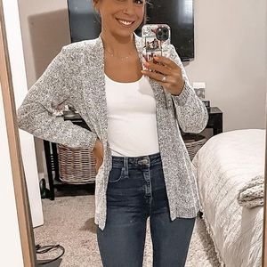 J Crew Marled Open Cardigan